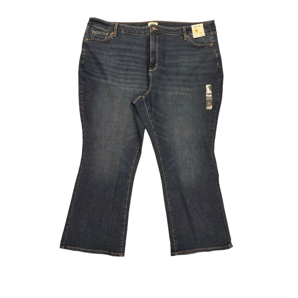 NWT Sonoma Mid-Rise Bootcut Jeans - Women's Size 28W - Dark plus size polished